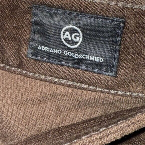 AG Adriano Goldschmied BROWN VELVET MARI TUXEDO STRIPE CROPPED JEANS 26 (S) NWOT - Picture 7 of 8